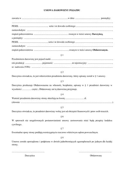 Zgłoszenie darowizny do urzędu